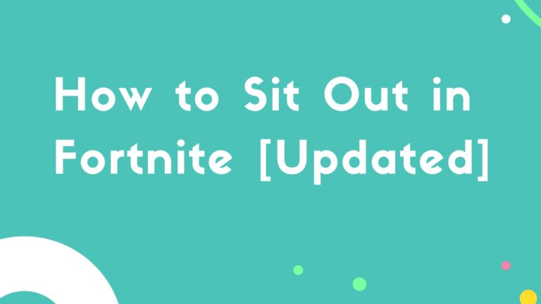 sit out in fortnite
