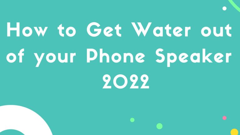 get water out of your phone