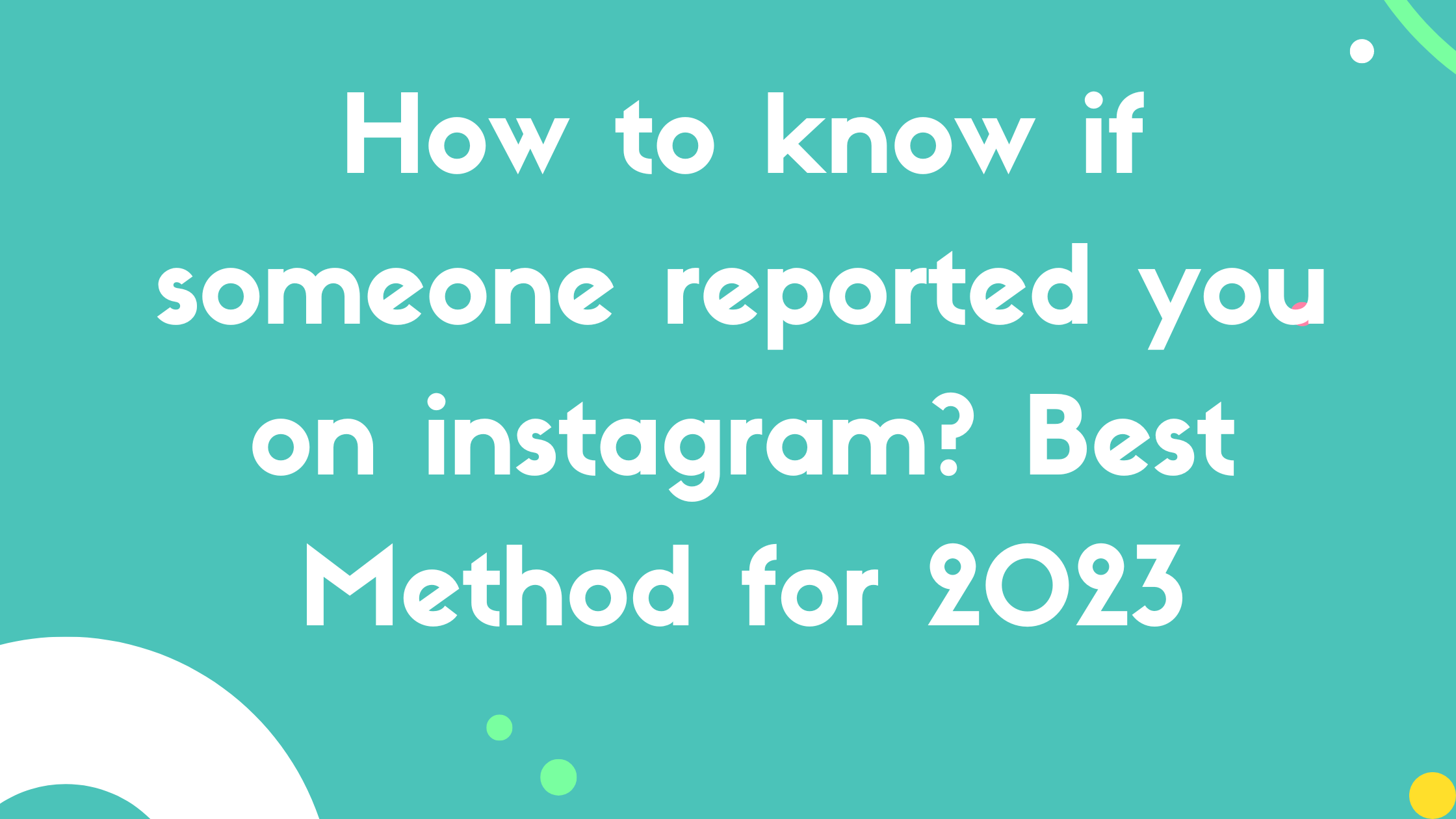 How to know if someone reported you on instagram?