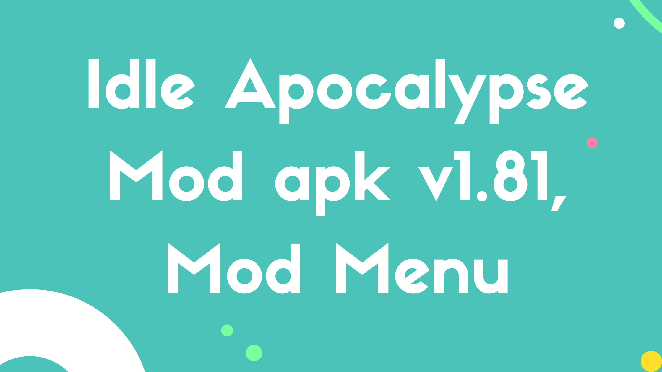 Idle Apocalypse Mod apk v1.81, Mod Menu